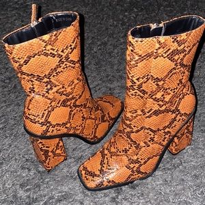 Snake Print Boots soooo cute and comfortable to wear